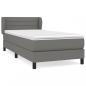 Preview: Boxspringbett mit Matratze Dunkelgrau 90x190 cm Stoff