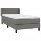 Preview: Boxspringbett mit Matratze Dunkelgrau 100x200 cm Stoff