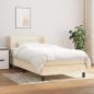 Preview: ARDEBO.de - Boxspringbett mit Matratze Creme 100x200 cm Stoff