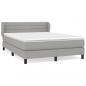 Preview: Boxspringbett mit Matratze Hellgrau 140x200 cm Stoff