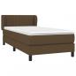 Preview: Boxspringbett mit Matratze Dunkelbraun 90x200 cm Stoff