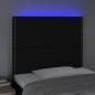 Preview: LED Kopfteil Schwarz 80x5x118/128 cm Stoff