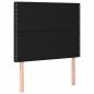 Preview: LED Kopfteil Schwarz 80x5x118/128 cm Stoff