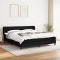 Preview: ARDEBO.de - Boxspringbett mit Matratze Schwarz 160x200 cm Stoff