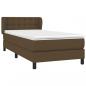 Preview: Boxspringbett mit Matratze Dunkelbraun 90x200 cm Stoff