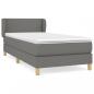 Preview: Boxspringbett mit Matratze Dunkelgrau 80x200 cm Stoff