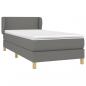 Preview: Boxspringbett mit Matratze Dunkelgrau 80x200 cm Stoff