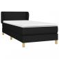 Preview: Boxspringbett mit Matratze Schwarz 80x200 cm Stoff