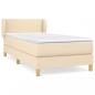 Preview: Boxspringbett mit Matratze Creme 90x190 cm Stoff