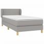 Preview: Boxspringbett mit Matratze Hellgrau 90x200 cm Stoff