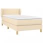 Preview: Boxspringbett mit Matratze Creme 90x200 cm Stoff