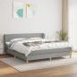 Preview: ARDEBO.de - Boxspringbett mit Matratze Hellgrau 160x200 cm Stoff