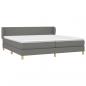 Preview: Boxspringbett mit Matratze Dunkelgrau 200x200 cm Stoff