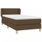 Preview: Boxspringbett mit Matratze Dunkelbraun 80x200 cm Stoff