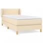 Preview: Boxspringbett mit Matratze Creme 90x190 cm Stoff