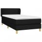 Preview: Boxspringbett mit Matratze Schwarz 90x200 cm Stoff