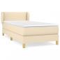 Preview: Boxspringbett mit Matratze Creme 90x200 cm Stoff