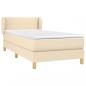 Preview: Boxspringbett mit Matratze Creme 90x200 cm Stoff