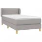 Preview: Boxspringbett mit Matratze Hellgrau 100x200 cm Stoff