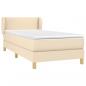 Preview: Boxspringbett mit Matratze Creme 100x200 cm Stoff