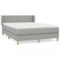 Preview: Boxspringbett mit Matratze Hellgrau 140x200 cm Stoff