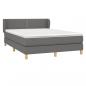 Preview: Boxspringbett mit Matratze Dunkelgrau 140x200 cm Stoff