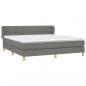 Preview: Boxspringbett mit Matratze Dunkelgrau 160x200 cm Stoff