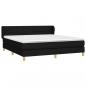 Preview: Boxspringbett mit Matratze Schwarz 160x200 cm Stoff