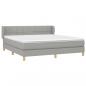 Preview: Boxspringbett mit Matratze Hellgrau 180x200 cm Stoff