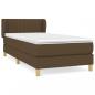 Preview: Boxspringbett mit Matratze Dunkelbraun 90x200 cm Stoff