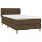 Preview: Boxspringbett mit Matratze Dunkelbraun 100x200 cm Stoff