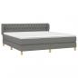 Preview: Boxspringbett mit Matratze Dunkelgrau 180x200 cm Stoff