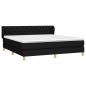 Preview: Boxspringbett mit Matratze Schwarz 180x200 cm Stoff