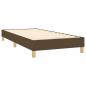 Preview: Boxspringbett mit Matratze Dunkelbraun 100x200 cm Stoff