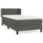 Preview: Boxspringbett mit Matratze Dunkelgrau 90x200 cm Samt