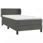 Preview: Boxspringbett mit Matratze Dunkelgrau 90x200 cm Samt