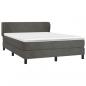 Preview: Boxspringbett mit Matratze Dunkelgrau 140x200 cm Samt