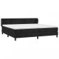 Preview: Boxspringbett mit Matratze Schwarz 200x200 cm Samt