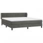 Preview: Boxspringbett mit Matratze Dunkelgrau 160x200 cm Samt