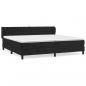 Preview: Boxspringbett mit Matratze Schwarz 200x200 cm Samt