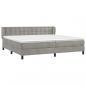 Preview: Boxspringbett mit Matratze Hellgrau 200x200 cm Samt