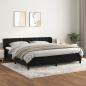 Preview: ARDEBO.de - Boxspringbett mit Matratze Schwarz 200x200 cm Samt