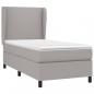 Preview: Boxspringbett mit Matratze Hellgrau 80x200 cm Stoff