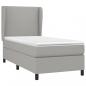 Preview: Boxspringbett mit Matratze Hellgrau 90x190 cm Stoff