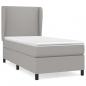 Preview: Boxspringbett mit Matratze Hellgrau 90x200 cm Stoff