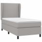 Preview: Boxspringbett mit Matratze Hellgrau 90x200 cm Stoff