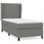 Preview: Boxspringbett mit Matratze Dunkelgrau 90x200 cm Stoff