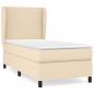 Preview: Boxspringbett mit Matratze Creme 90x200 cm Stoff