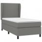 Preview: Boxspringbett mit Matratze Dunkelgrau 100x200 cm Stoff