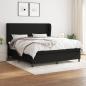 Preview: ARDEBO.de - Boxspringbett mit Matratze Schwarz 160x200 cm Stoff